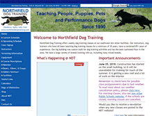 Tablet Screenshot of northfielddogtraining.com
